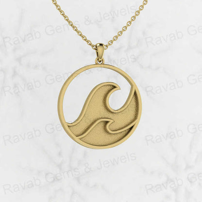 Genuine Sterling Silver 25mm Wave Design Semi Mount Blank Setting Charm Pendant for Resin Ashes Work Necklace Jewelry Findings