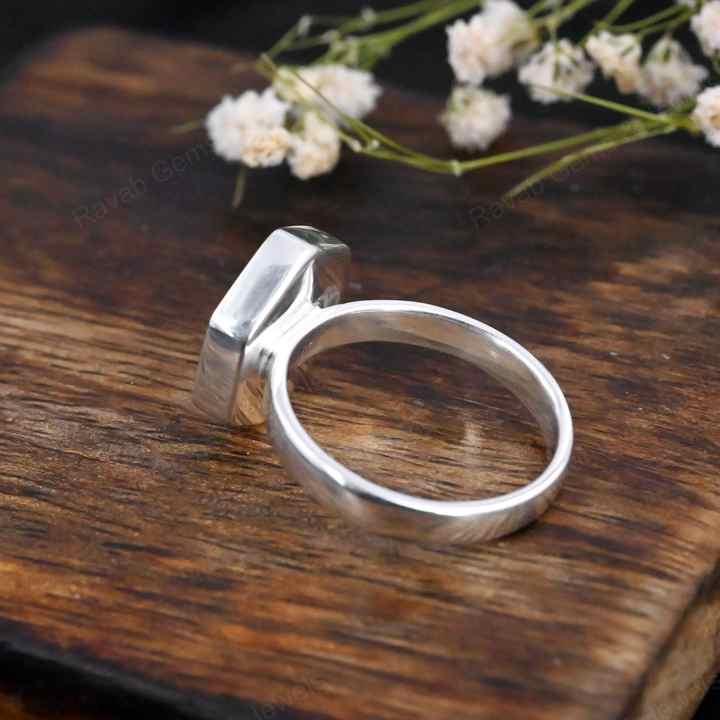 Solid 925 Sterling Silver Hexagon Shape 10mm Bezel Setting Semi-Mount Blank Setting Ring Good For Resin & Ashes Work DIY Jewelry