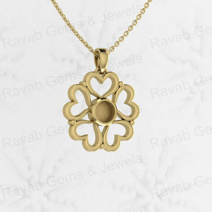 Best Quality 925 Sterling Silver 28x22mm Infinity Heart Flower Semi Mounting Blank Charm Pendant for Resin & Ashes Work Jewelry