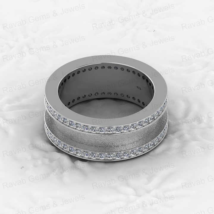 High Quality 925 Solid Silver 4mm Blank Bezel Tunnel Channel CZ Stone Setting Ring DIY Breast Milk Resin Ashes Keepsake Jewelry