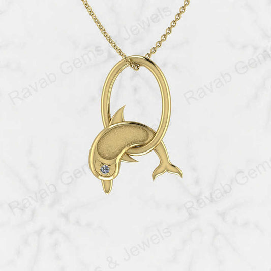 Solid 925 Sterling Silver 20x30mm Dolphin Fish in Ring Semi Mounting Charm Pendant Setting for Ashes & Resin Work Work Jewelry