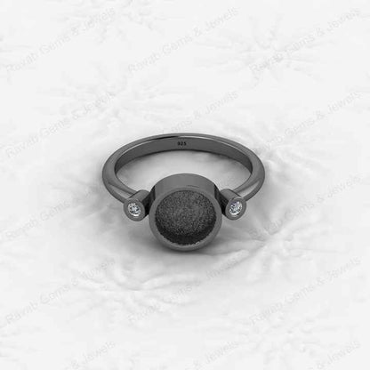 Superb Quality 925 Silver Round 8mm Semi Mount Blank Setting Ring for Gemstone Ashes & Resin Findings & Wedding Gift Jewelry