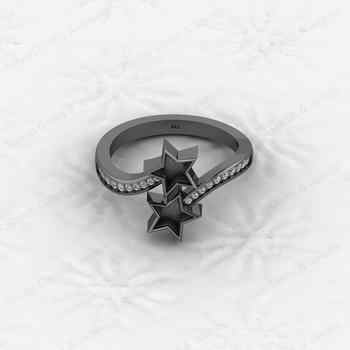 925 Sterling Silver Best Quality Star Design Ring Genuine Semi Mount Blank Setting With Gemstone Jewelry Findings & Components