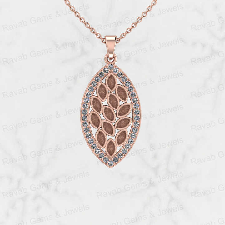 Solid 925 Silver 16x28mm Marquise Shape Semi Mounting Charm Pendant Setting for Resin Ashes Stone Jewelry Findings Components