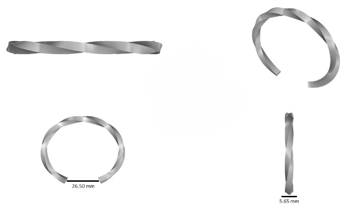 Top Selling 925 Sterling Silver 18k Gold Plated Attractive Twisted Band Concave Rhombus CZ Diamond Bangle for Men's Jewelry