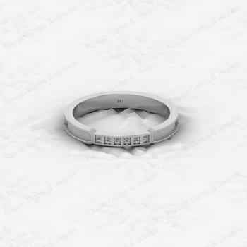 Best Selling 925 Silver 1mm Semi Mount Eternity Band With CZ Fine Jewelry Findings & Components for Breastmilk Keepsake