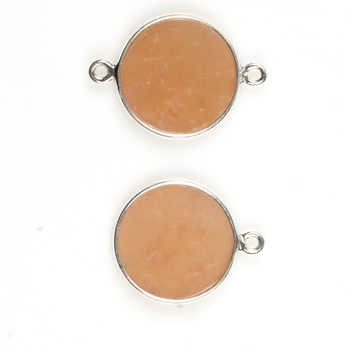 Best Selling 12mm Natural Pink Amazonite Round Coin Charm Fine Pendant for DIY Earring Bracelet & Necklace Fine Making Jewelry