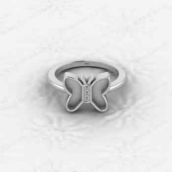 Best Quality 925 Sterling Silver 8mm Heart Butterfly Design Semi Mount Blank Setting Keepsake Resin Findings Jewelry Component