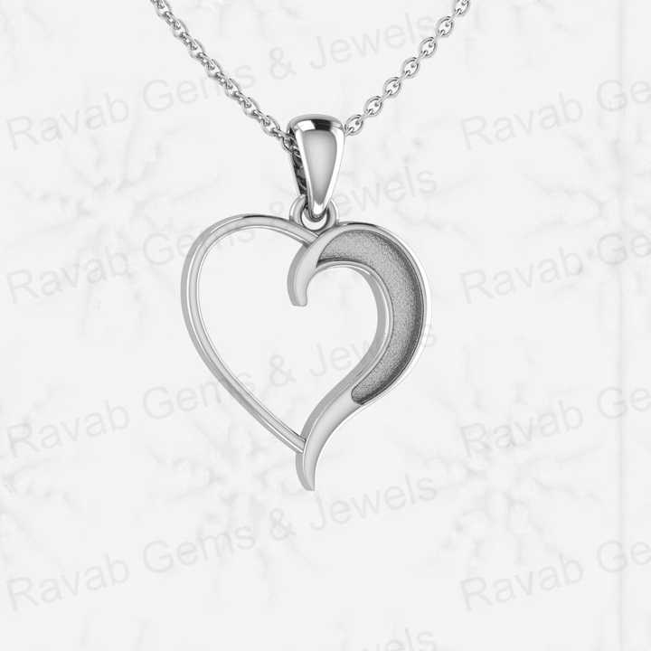 Genuine 925 Sterling Silver 20x20mm Heart Shape Blank Bezel Charm Pendant Setting for Resin & Ashes Breastmilk Keepsake Jewelry
