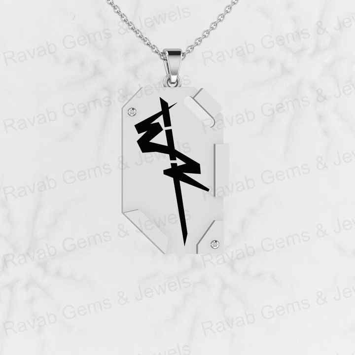 New Arrival Men's Fine Classic 925 Solid Sterling Silver Lighting Bolt Pendant Western Design Geometric Necklaces for Bikers