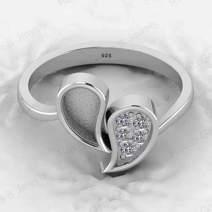 Top Arrival 925 Sterling Silver Quotation Mark Semi Mount Band Ring Good for Resin & Ashes Work Keepsake Breastmilk Jewelry