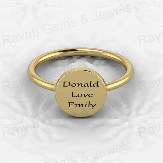 Top Selling Solid 925 Silver 10mm Circle Eternity Band Gold Vermeil Personalized Name Engraved Women's Dainty Ring Fine Jewelry