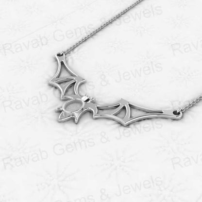 Top Quality Genuine 925 Sterling Silver 34x67mm Bats Fly Semi Mounting Blank Charm Pendant Setting Resin Ashes Work DIY Jewelry