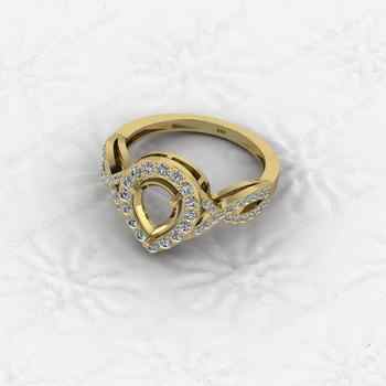 Best Quality 925 Silver Cocktail Pear 6x8mm Semi Mount Blank Setting Ring for Gemstone Ashes & Resin Jewelry Findings & Jewelry