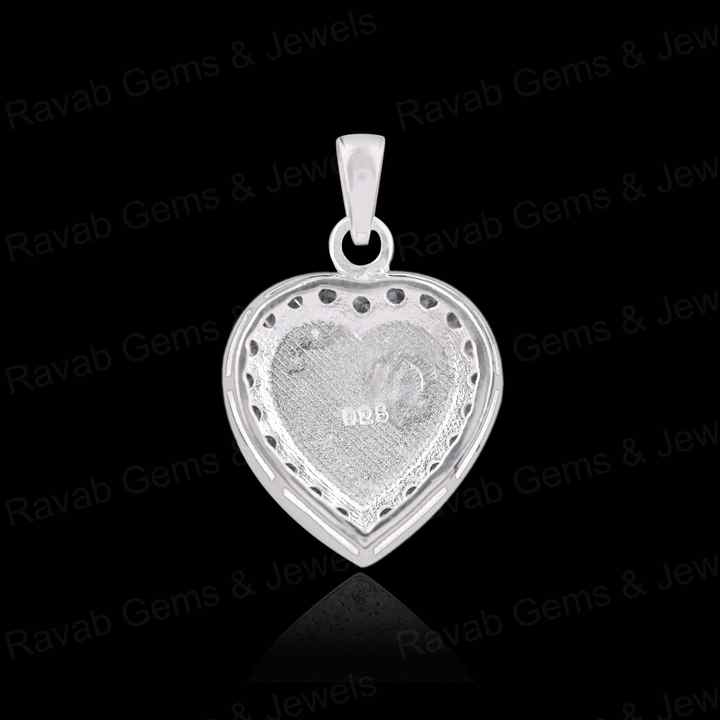 High Quality 925 Silver 10mm Heart With Surrounded CZ Semi Mounting Blank Base Charm Pendant Setting Breastmilk Keepsake Jewelry