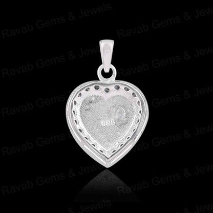 High Quality 925 Silver 10mm Heart With Surrounded CZ Semi Mounting Blank Base Charm Pendant Setting Breastmilk Keepsake Jewelry