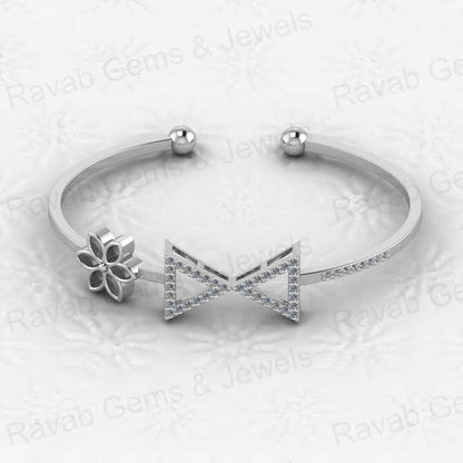 Best Selling Solid 925 Sterling Silver Flower & Power Drum Semi Mount Blank Setting Cuff Adjustable Bangle for Women Jewelry