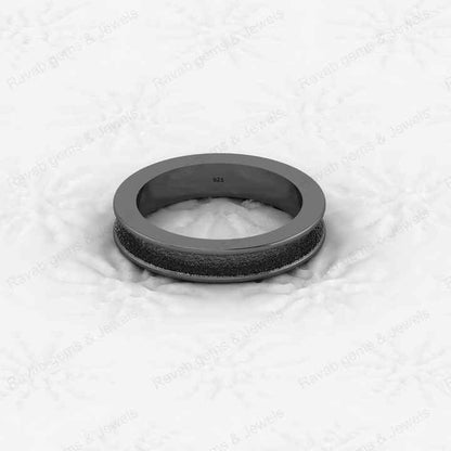 Genuine 925 Sterling Silver 4mm Channel Settings Semi Mount Blank Setting Stacking Ring Keepsake Resin Fine Jewelry for Women