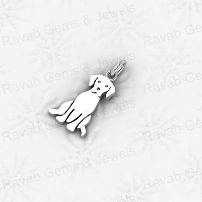 Genuine 925 Sterling Silver Tiny Face Dog Labrador Pet Lover Jewelry Retriever 27x13mm Charm Pendant Necklace Fine Jewelry