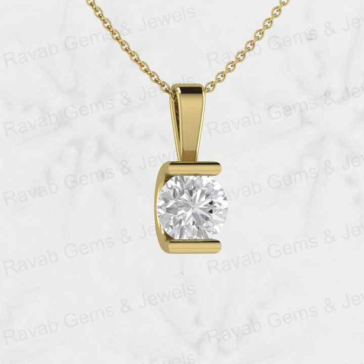 New Arrival Solid 925 Sterling Silver Cubic Zirconia 10mm Brilliant Round Cut Chunky Tiny Pendant for Women Fine Jewelry