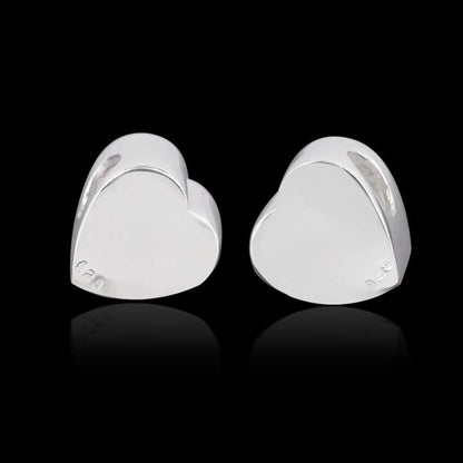 Genuine 925 Sterling Silver 9mm Heart Charm Beads with 5mm Hole Good Resin Ashes Work Keepsake DIY Finding Jewelry Components
