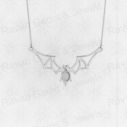 Top Quality Genuine 925 Sterling Silver 34x67mm Bats Fly Semi Mounting Blank Charm Pendant Setting Resin Ashes Work DIY Jewelry