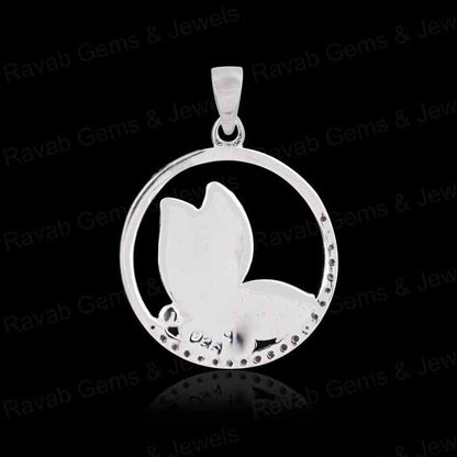 Top Quality Handmade 925 Silver 17mm Butterfly in Round Blank Charm Pendant Setting Breast Milk DIY Memorial Keepsake Jewelry