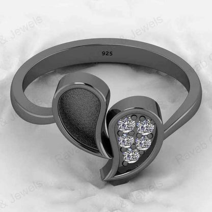 Top Arrival 925 Sterling Silver Quotation Mark Semi Mount Band Ring Good for Resin & Ashes Work Keepsake Breastmilk Jewelry