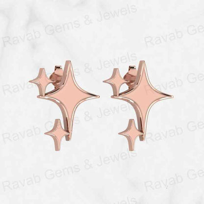 Top Quality New Design Genuine 925 Sterling Silver Starburst Threader North Star Stud Earrings for Women Minimalist Fine Jewelry