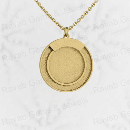 Genuine 925 Sterling Silver 20mm Round Tray Blank Base Semi Mounting Charm Pendant for Setting Resin Ashes Work Jewelry Findings