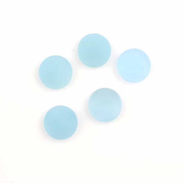 Wholesale 12mm Aqua Chalcedony Flat Cabochon Smooth Round Loose Gemstone of Aquamarine Gemstone Cabochon