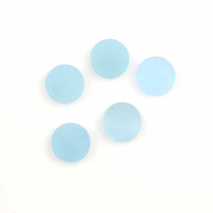 Wholesale 12mm Aqua Chalcedony Flat Cabochon Smooth Round Loose Gemstone of Aquamarine Gemstone Cabochon