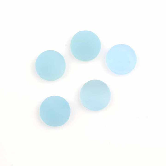 Wholesale 12mm Aqua Chalcedony Flat Cabochon Smooth Round Loose Gemstone of Aquamarine Gemstone Cabochon