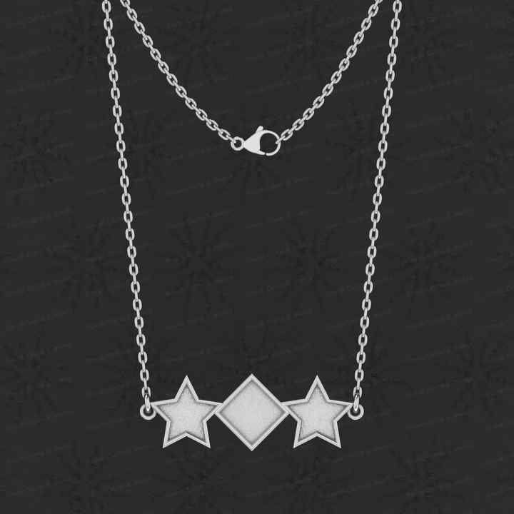 High Quality 925 Silver Star Square Collet Cup Semi Mount Charm Pendant Necklace Setting Ashes Resin Jewelry Findings