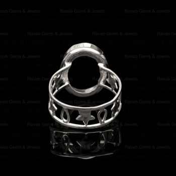 Best Selling 925 Solid Silver Semi Mount Blank Bezel Setting Ring 8x10mm Oval Pre-Notched Excellent Jewelry Findings Components