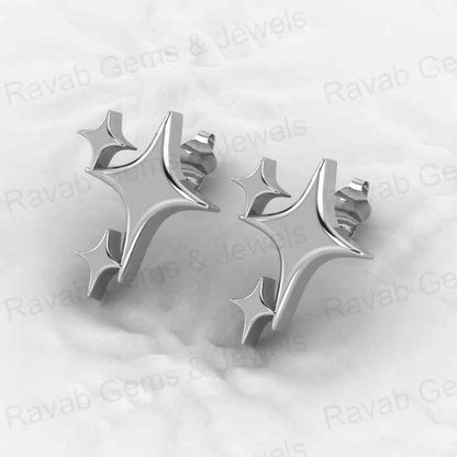 Top Quality New Design Genuine 925 Sterling Silver Starburst Threader North Star Stud Earrings for Women Minimalist Fine Jewelry