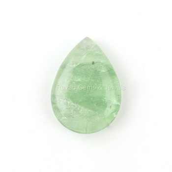 Top Quality 16x22mm Natural Green Fluorite Smooth Pear Shape Briolette Healing Crystal Reiki Loose Gemstone for Jewelry Making
