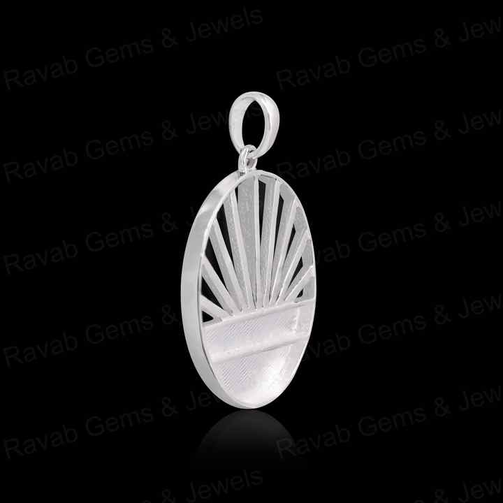 High Quality 925 Silver 25mm Inclusions Sunset Blank Bezel Charm Pendant Setting Keepsake Breastmilk Memorial Jewelry Components
