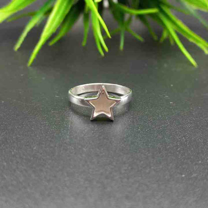Solid 925 Sterling Silver Star Shape 7mm Bezel Setting Semi-Mount Blank Setting Ring Good For Resin & Ashes Work DIY Jewelry