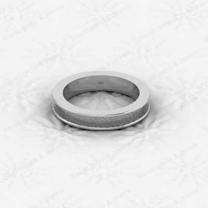 Genuine 925 Sterling Silver 4mm Channel Settings Semi Mount Blank Setting Stacking Ring Keepsake Resin Fine Jewelry for Women
