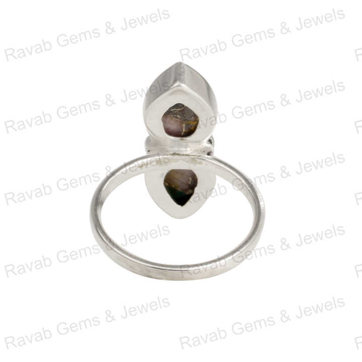Best Selling Genuine Pink Copper Turquoise Pear Shape 7x9mm Solid 925 Sterling Silver Bezel Setting Women Handmade Ring