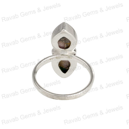 Best Selling Genuine Pink Copper Turquoise Pear Shape 7x9mm Solid 925 Sterling Silver Bezel Setting Women Handmade Ring