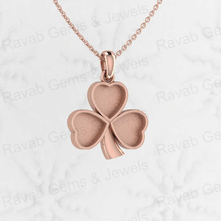 Genuine 925 Sterling Silver 28mm Heart Leaf Design Semi Mounting Blank Charm Pendant Setting for Keepsake & Breastmilk Jewelry