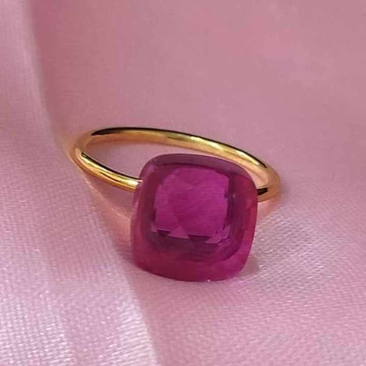 Best Quality Pink Tourmaline Hydro 12mm Cushion Checker Cut Solid 925 Sterling Silver Minimalist Band Ring For Women Jewelry