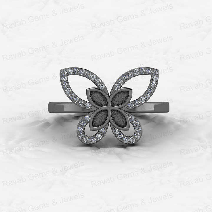 Solid 925 Silver Semi Mounting Blank Base Ring 2x4mm Marquise Butterfly CZ Resin Ashes Work Keepsake DIY Jewelry Findings