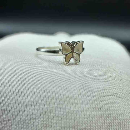 Solid 925 Sterling Silver Butterfly Design Bezel Setting Semi-Mount Blank Setting Good For Ashes & Resin Breastmilk Jewelry