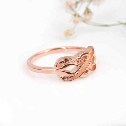 High Quality Handmade 925 Sterling Silver Infinity Rose Gold Plated Ring With Blank Bezel Breastmilk DIY Ashes & Resin Jewelry