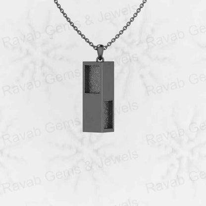 Genuine 925 Sterling Silver 25mm Triangle Shape Semi Mounting Charm Pendant Setting Resin Ashes Work Necklace Jewelry Findings