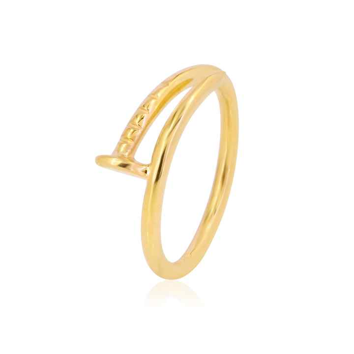 Handmade 925 Silver Women's Minimalist Eternity Double Band Ring 18k Gold Vermeil Nail Textured Design for Wedding Fine Jewelry