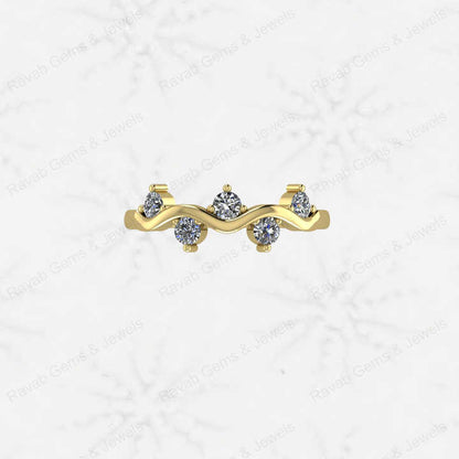 Genuine 925 Sterling Silver Eternity Band Minimalist 18K Gold Vermeil Brilliant Cut CZ Ivy Leaf Vine Ring for Women Fine Jewelry